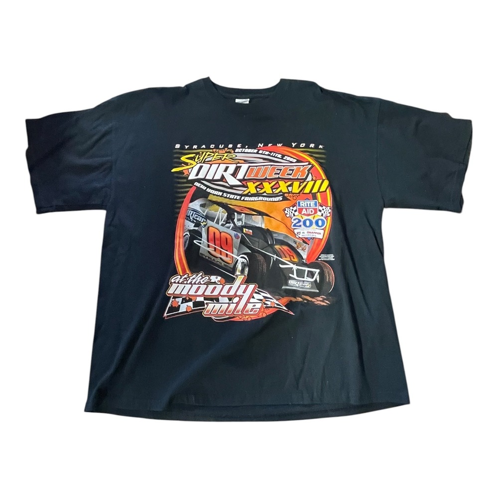 Vintage 2009 Super Dirt Week XXXVIII Syracuse NY Moody Mile Racing T-Shirt Men's